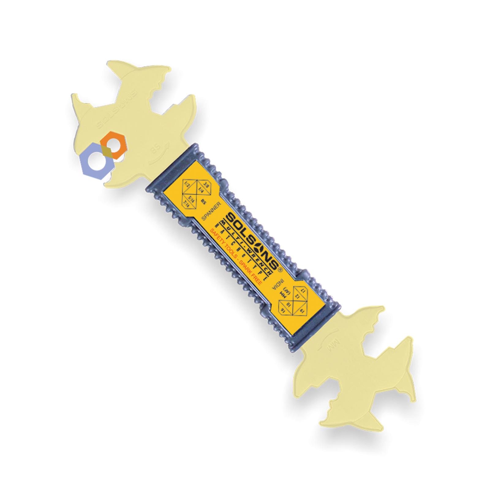 Open Ended Ratcheting Spark-Free Wrench (Metric & Imperial)