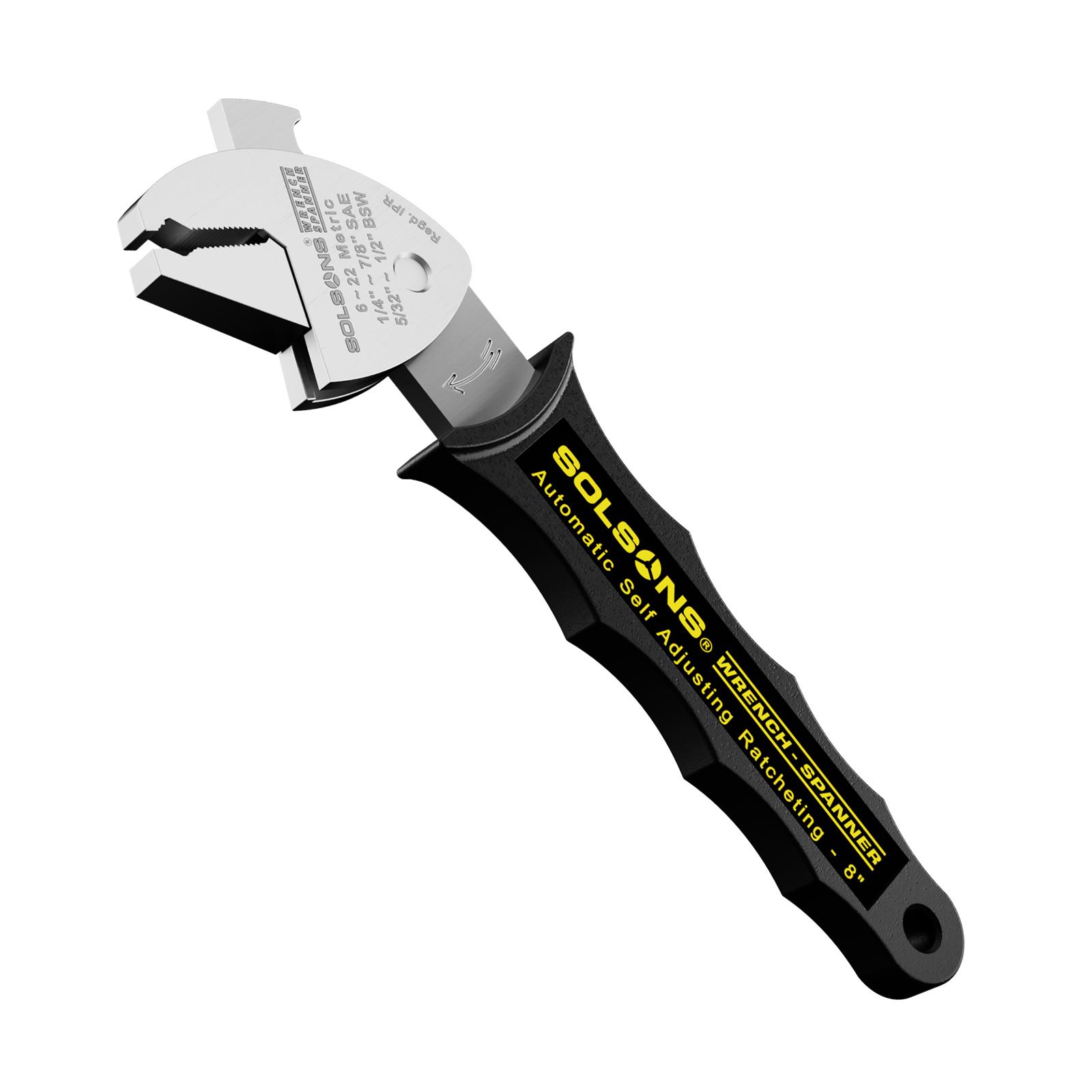Automatic Self Adjusting 8” Ratcheting Wrench / Spanner